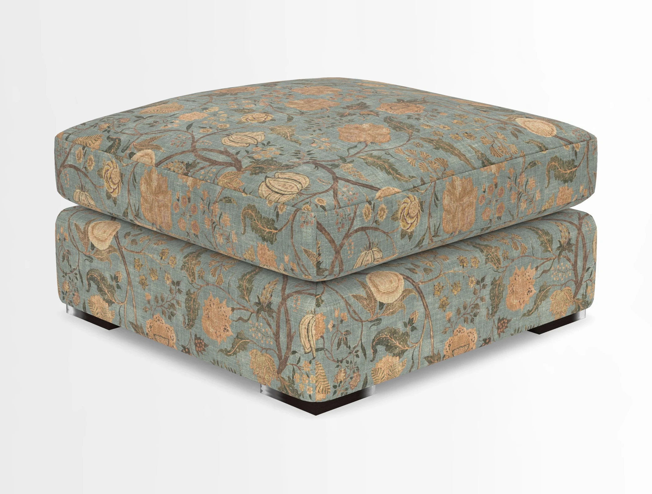 Stockbridge Combi Footstool in Two Tone Plain Biscuit