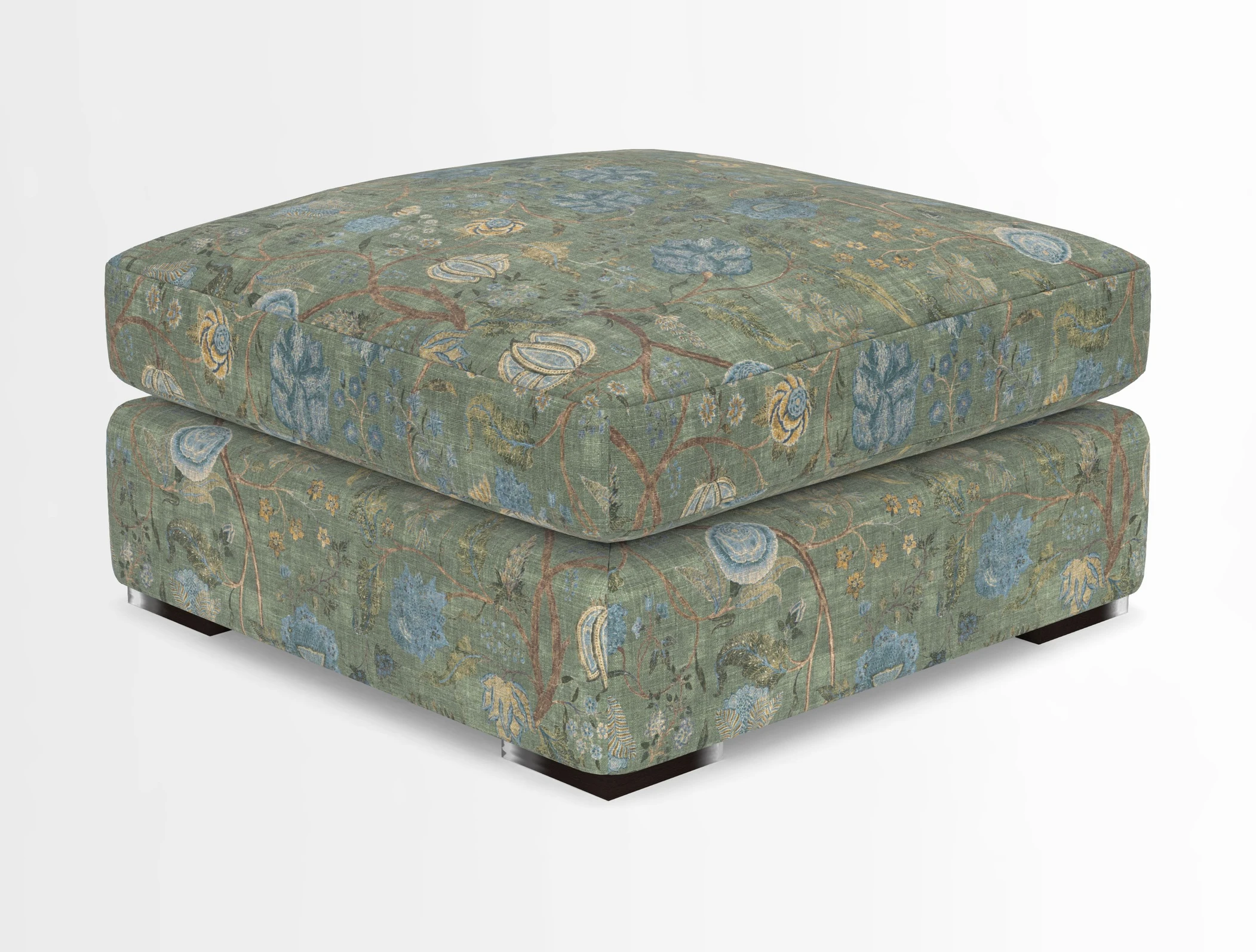 Stockbridge Combi Footstool in Two Tone Plain Biscuit