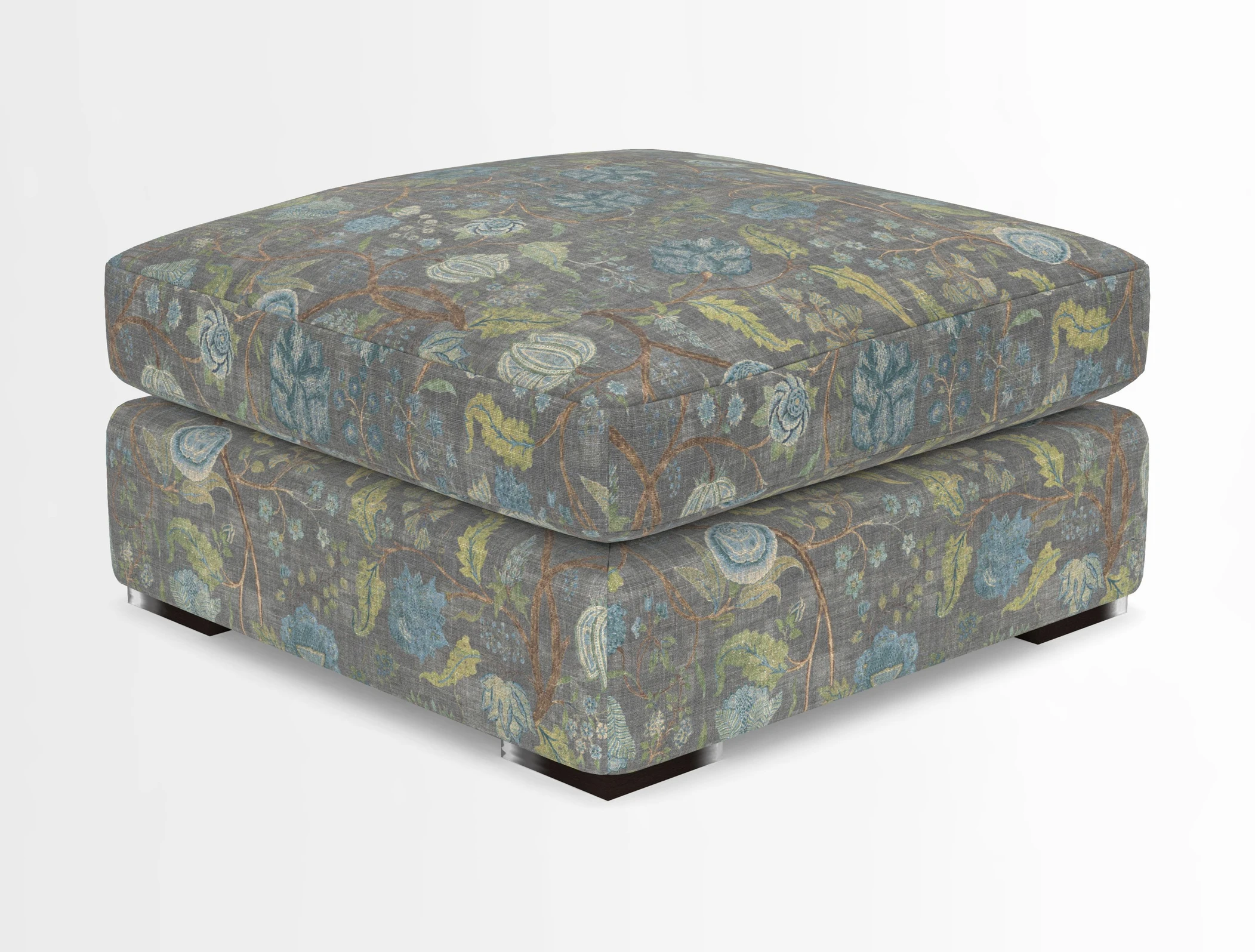 Stockbridge Combi Footstool in Two Tone Plain Biscuit