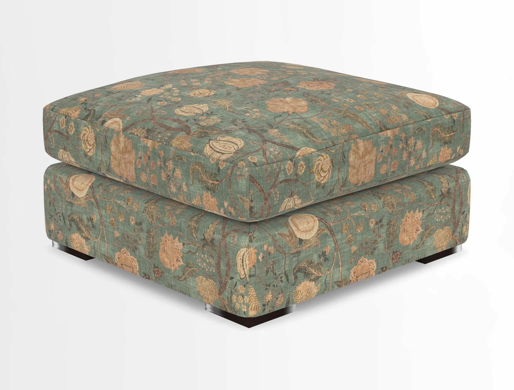 Stockbridge Combi Footstool in Two Tone Plain Biscuit