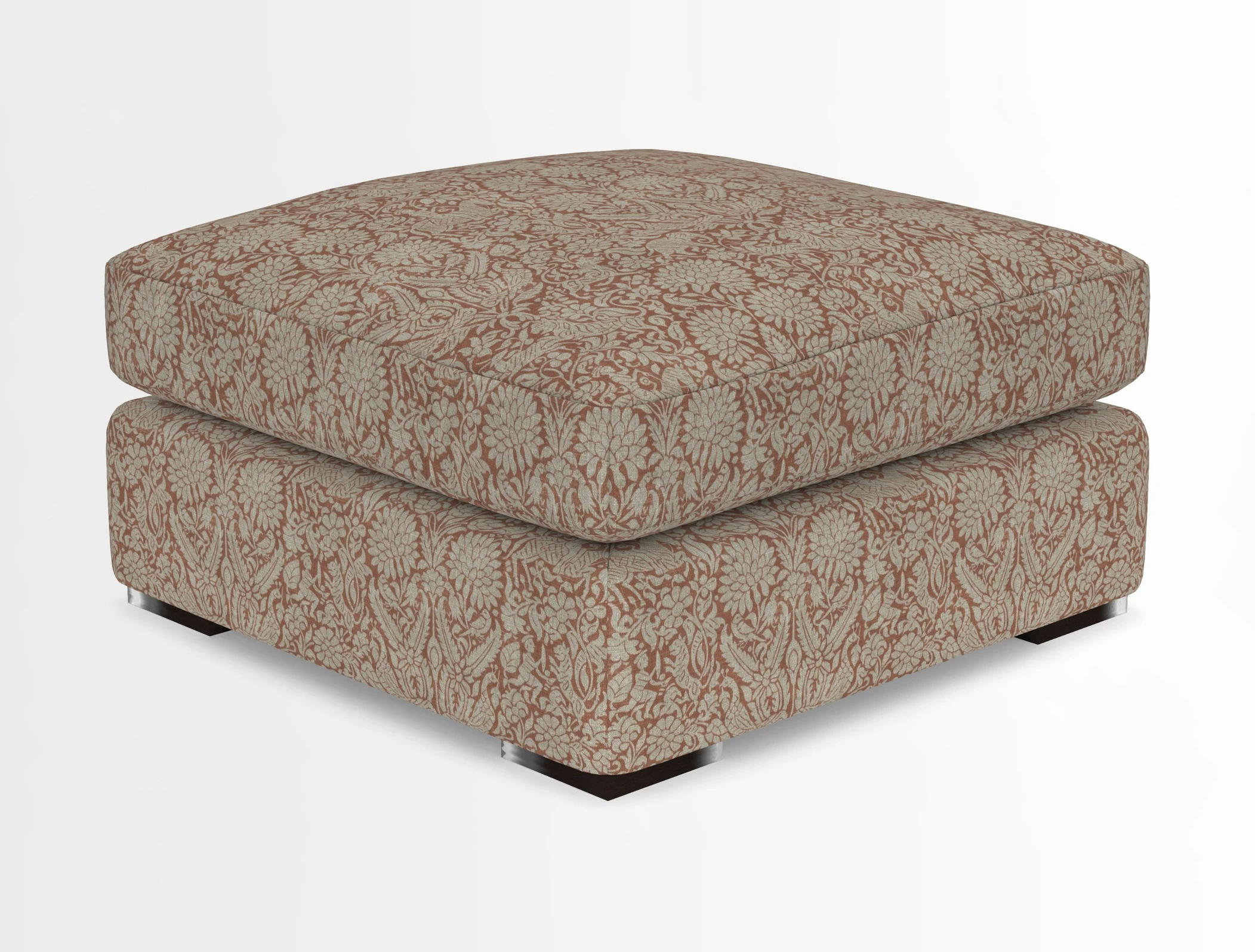 Stockbridge Combi Footstool in Two Tone Plain Biscuit