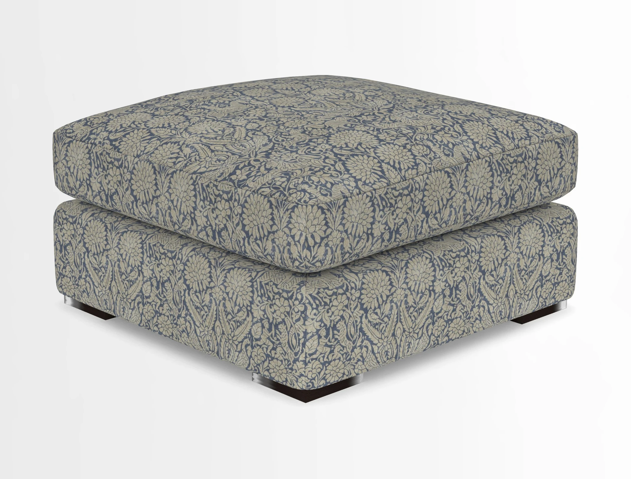 Stockbridge Combi Footstool in Two Tone Plain Biscuit