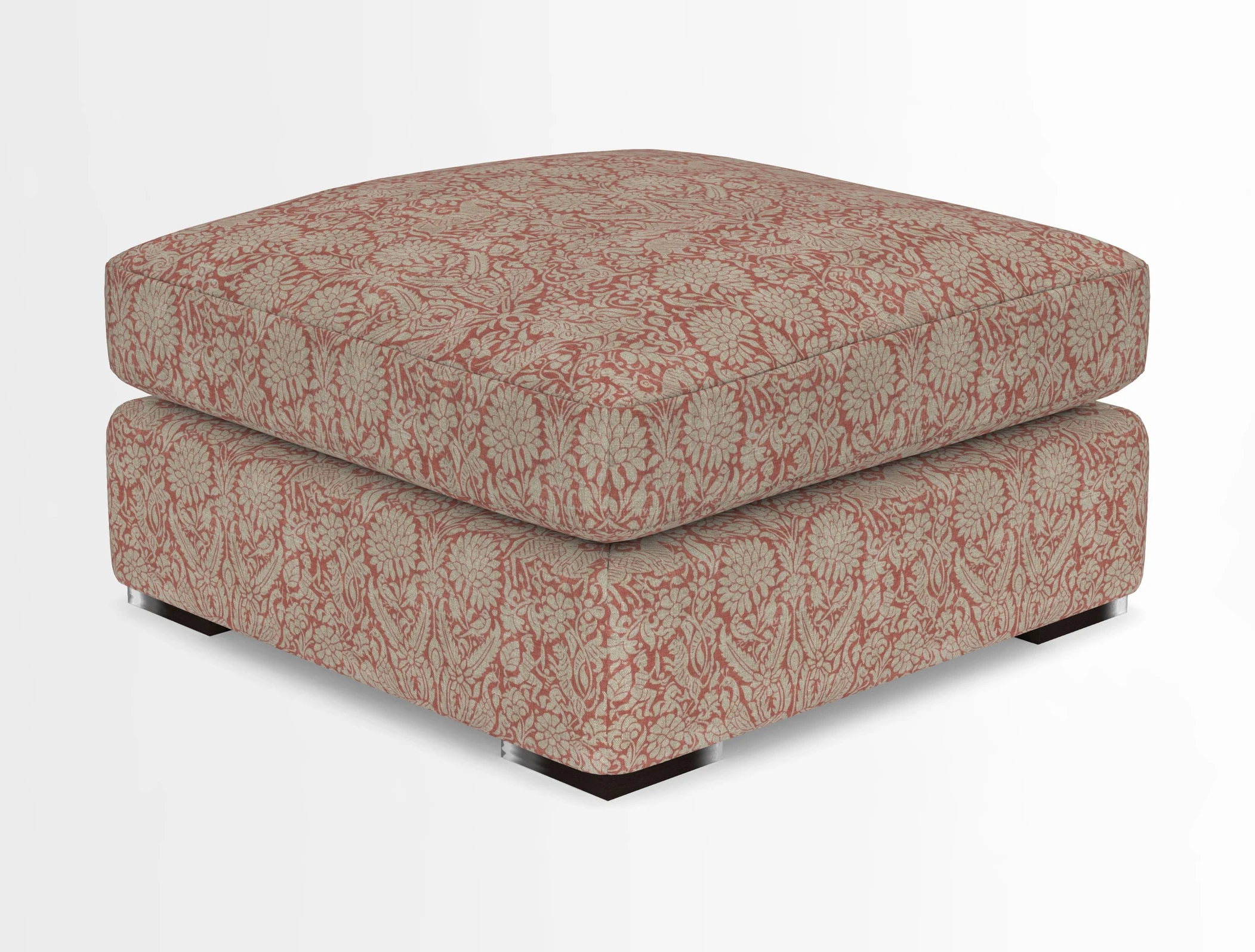 Stockbridge Combi Footstool in Two Tone Plain Biscuit