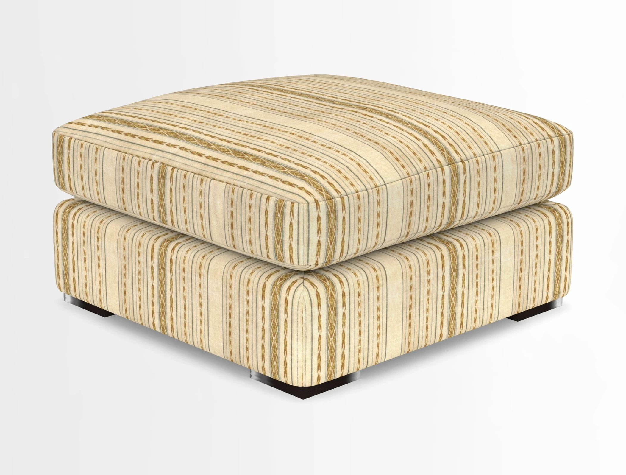 Stockbridge Combi Footstool in Two Tone Plain Biscuit