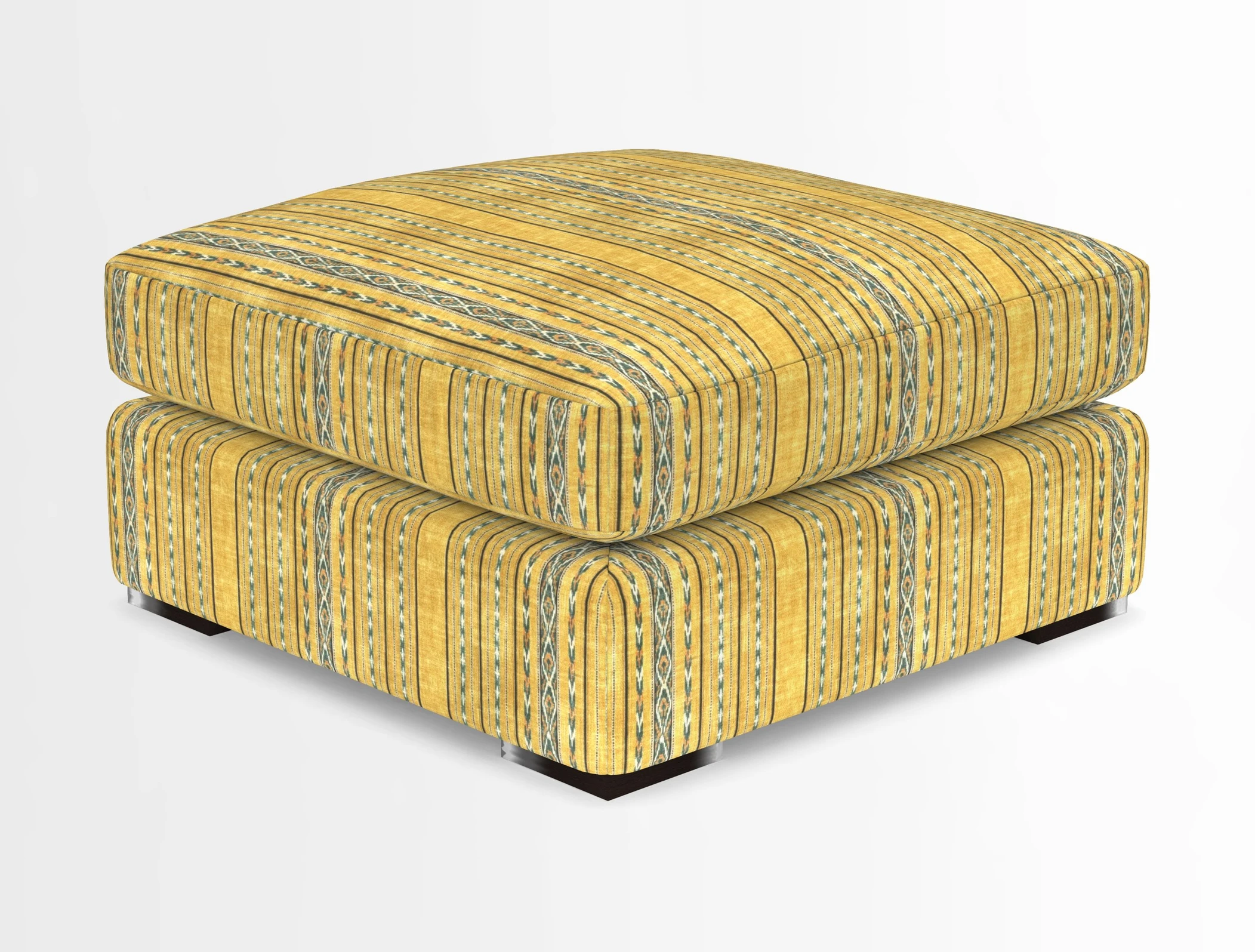 Stockbridge Combi Footstool in Two Tone Plain Biscuit