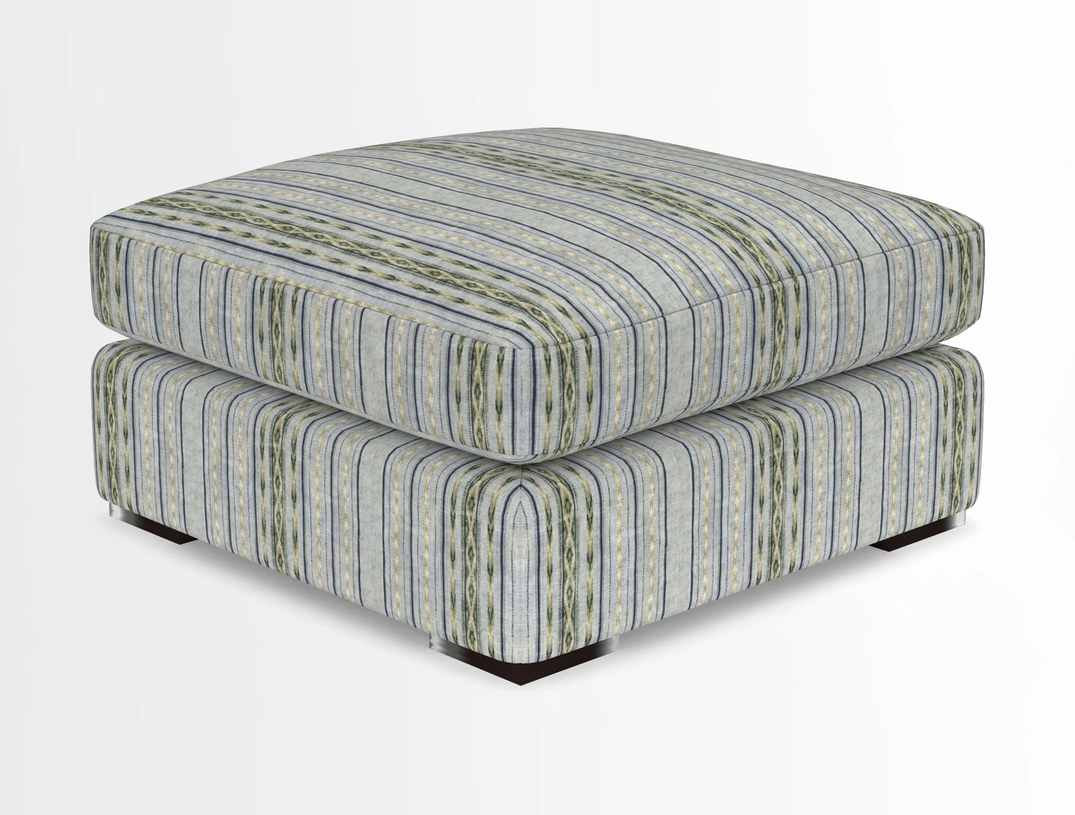 Stockbridge Combi Footstool in Two Tone Plain Biscuit