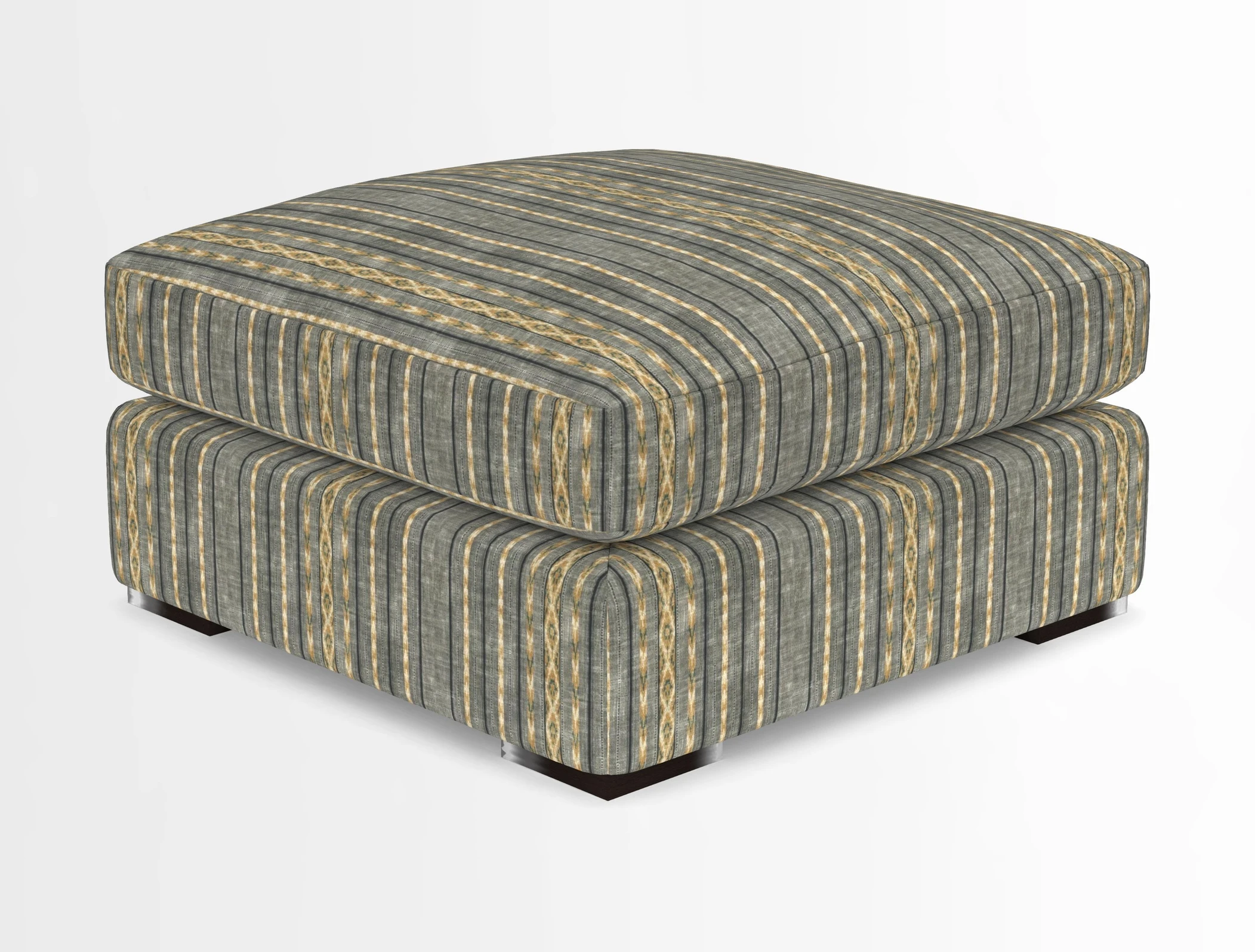 Stockbridge Combi Footstool in Two Tone Plain Biscuit