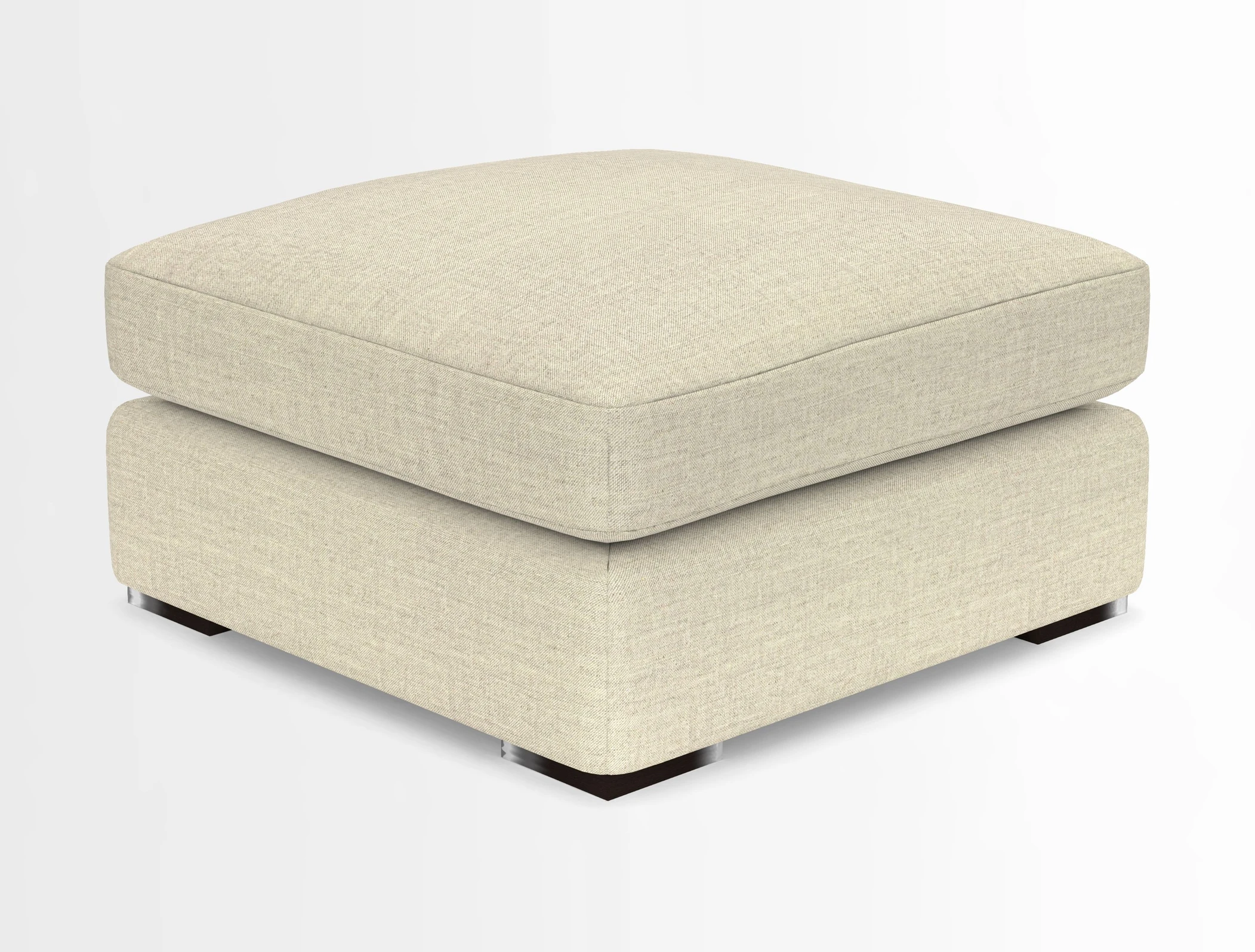 Stockbridge Combi Footstool in Two Tone Plain Biscuit