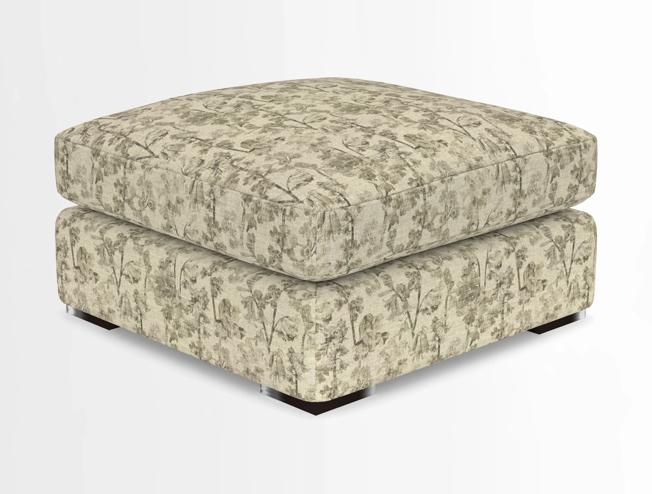 Stockbridge Combi Footstool in Two Tone Plain Biscuit