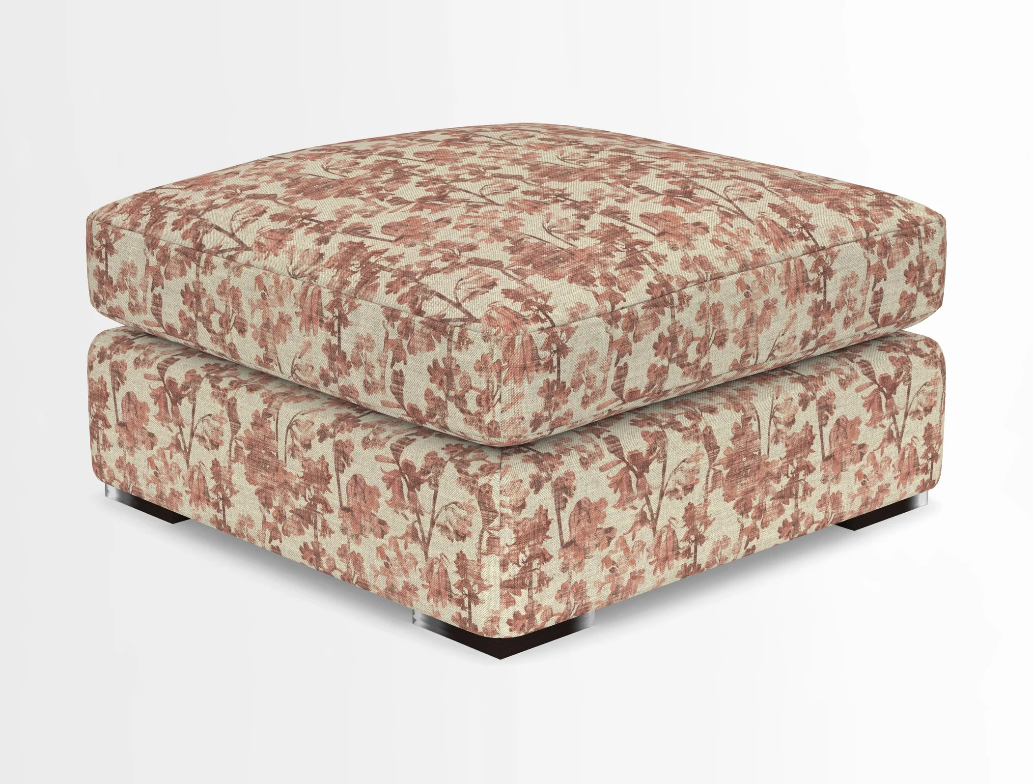 Stockbridge Combi Footstool in Two Tone Plain Biscuit