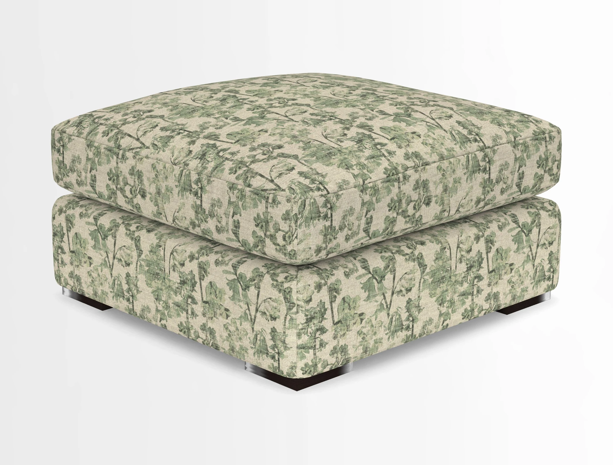 Stockbridge Combi Footstool in Two Tone Plain Biscuit
