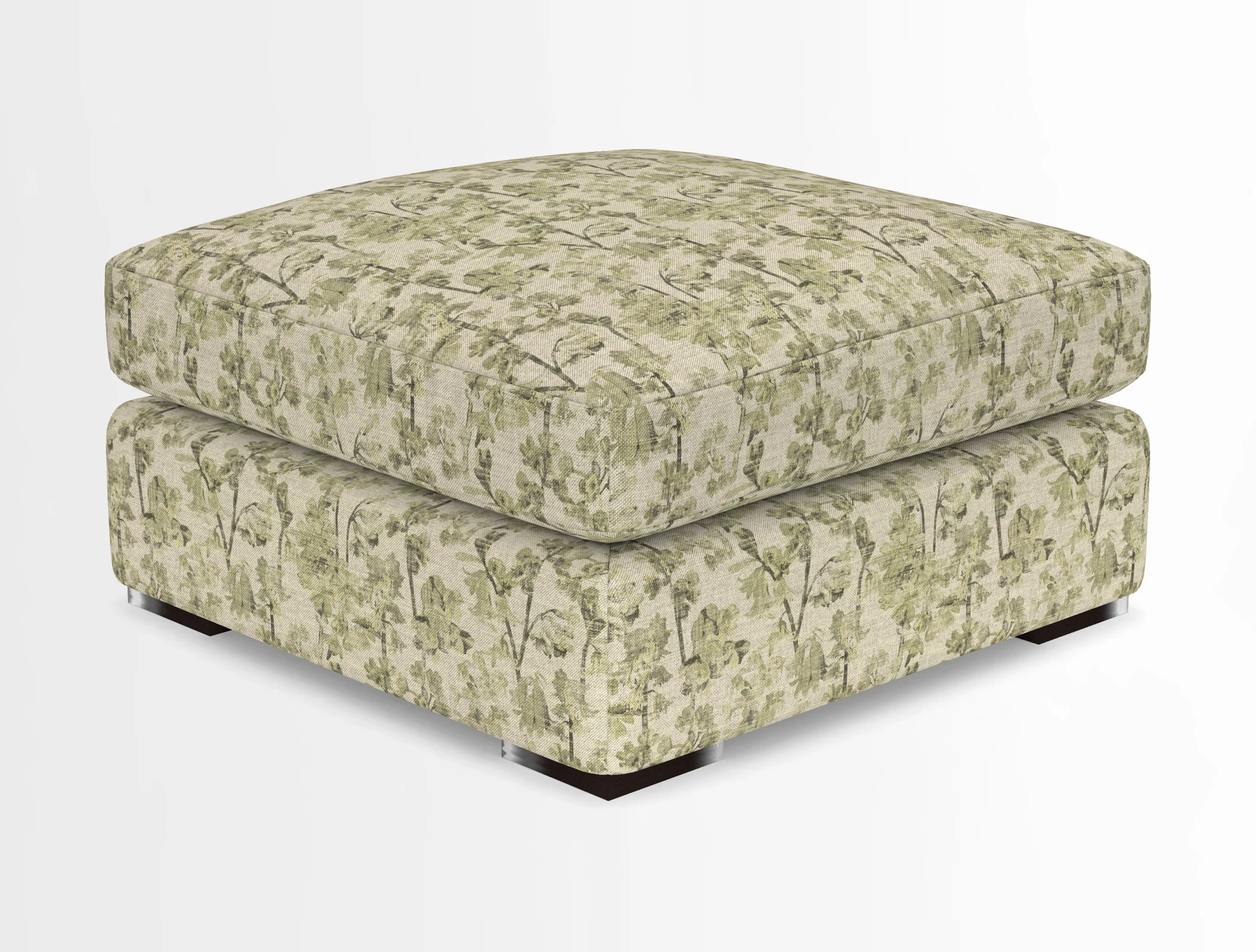Stockbridge Combi Footstool in Two Tone Plain Biscuit