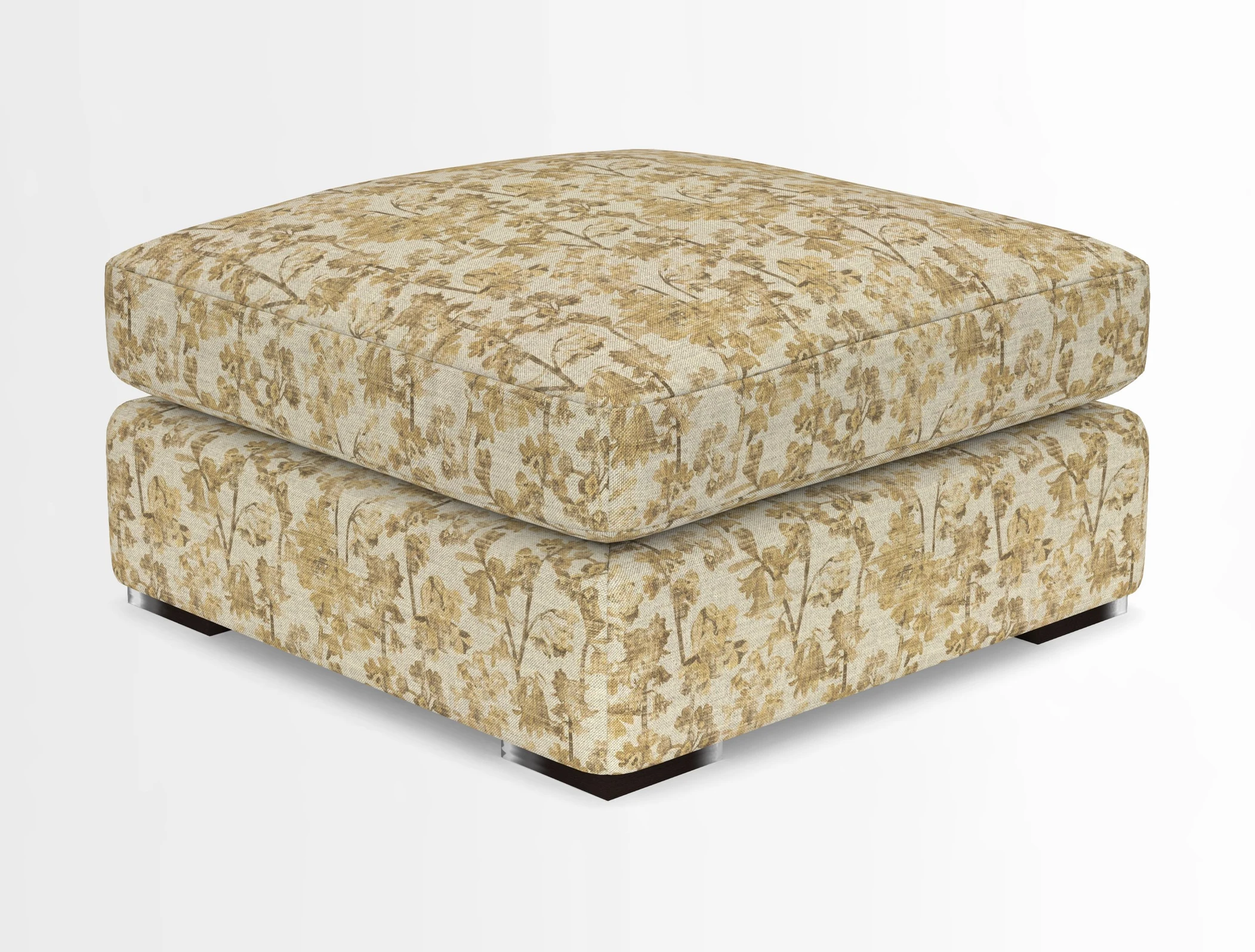 Stockbridge Combi Footstool in Two Tone Plain Biscuit