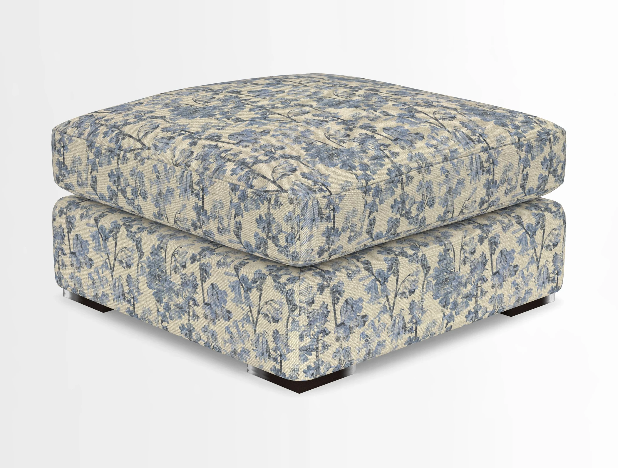 Stockbridge Combi Footstool in Two Tone Plain Biscuit