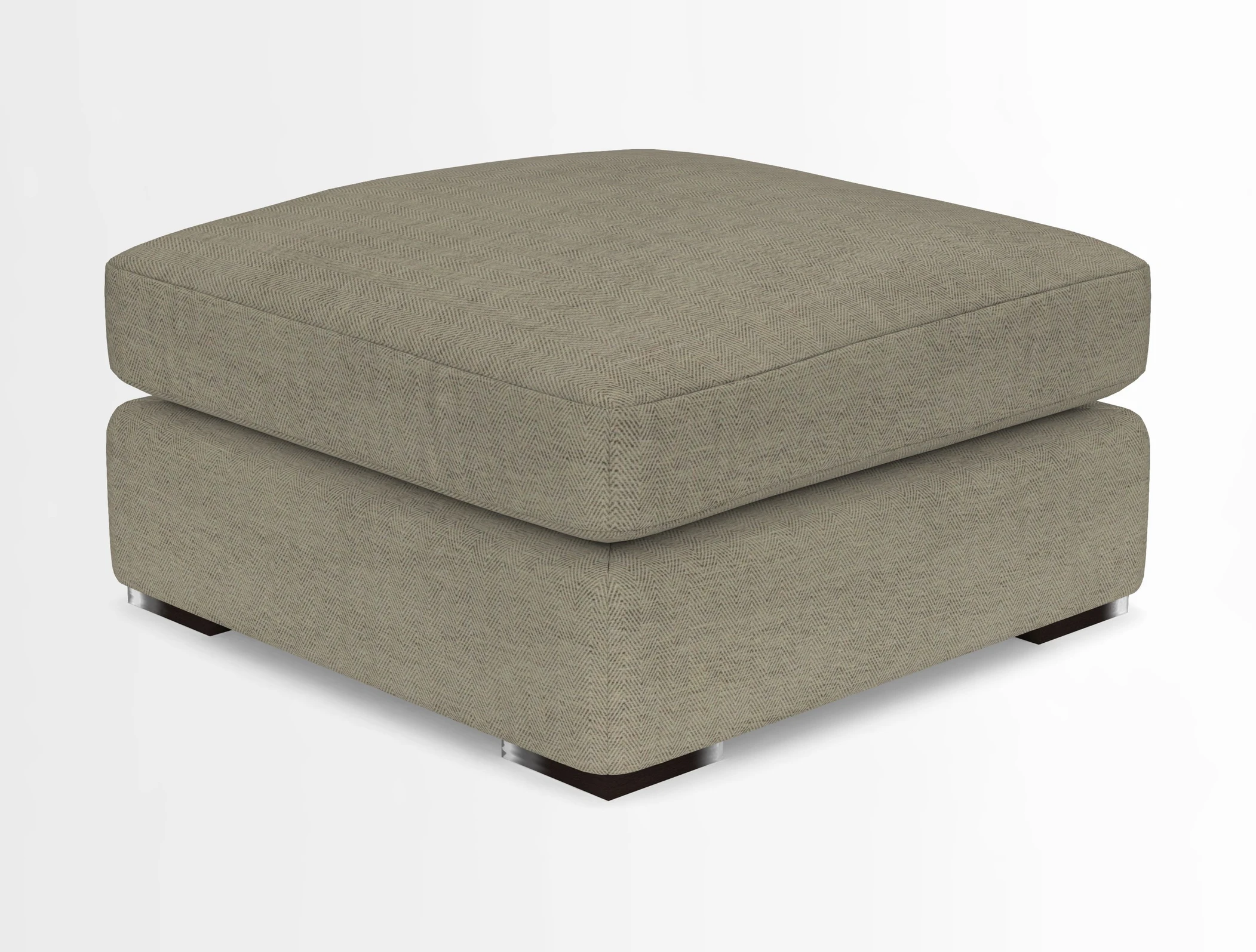 Stockbridge Combi Footstool in Two Tone Plain Biscuit