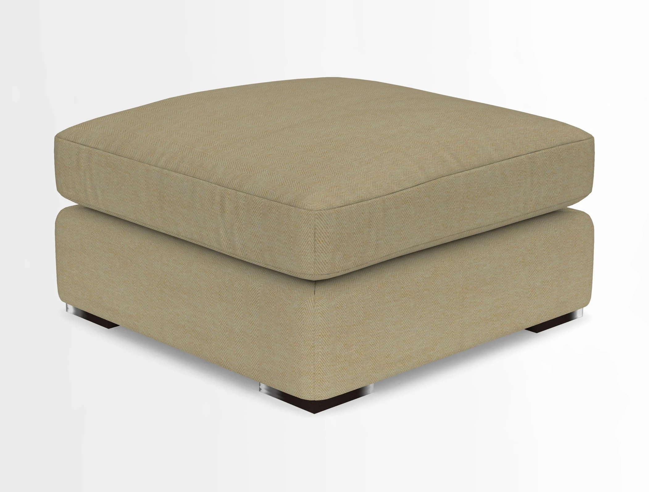 Stockbridge Combi Footstool in Two Tone Plain Biscuit