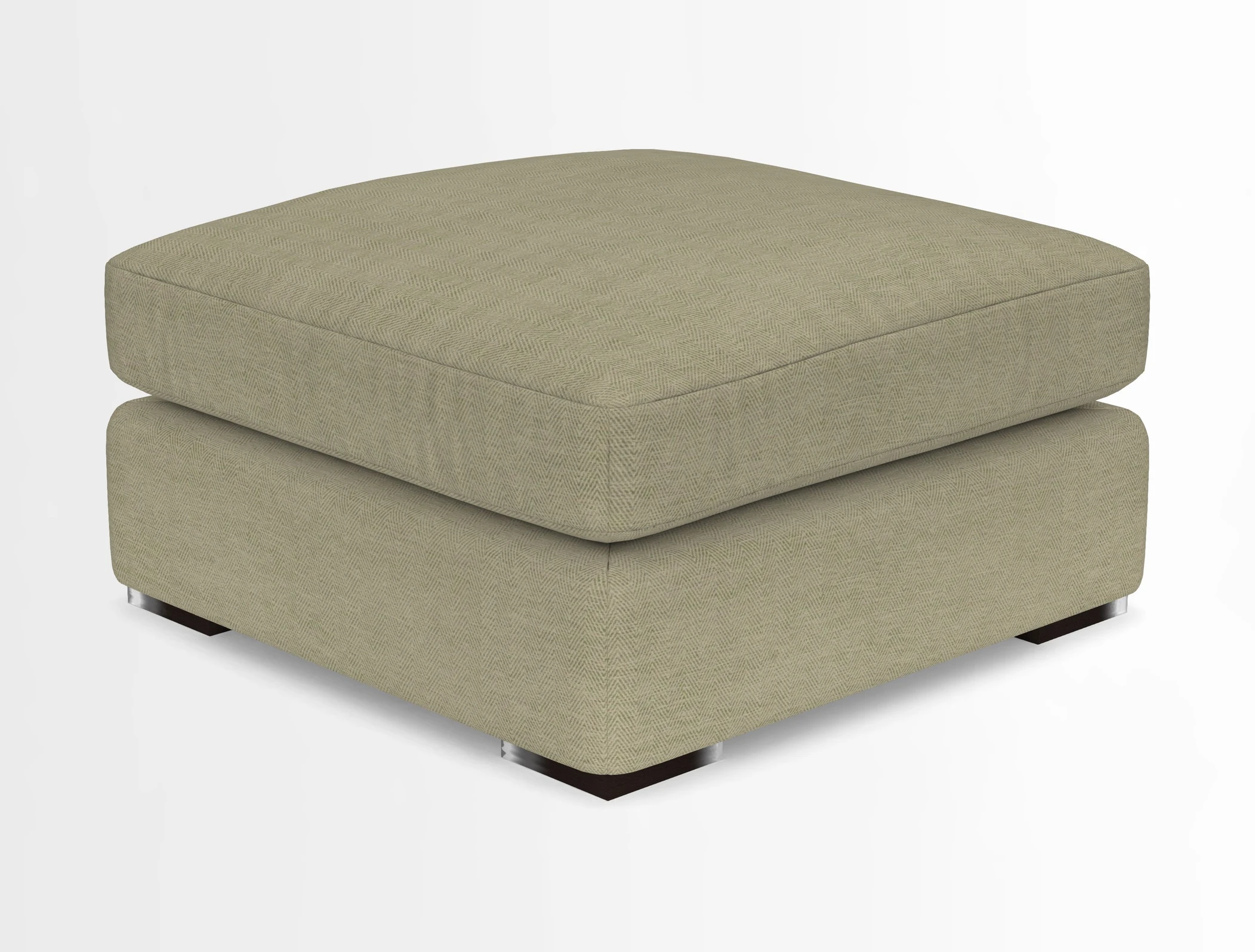 Stockbridge Combi Footstool in Two Tone Plain Biscuit