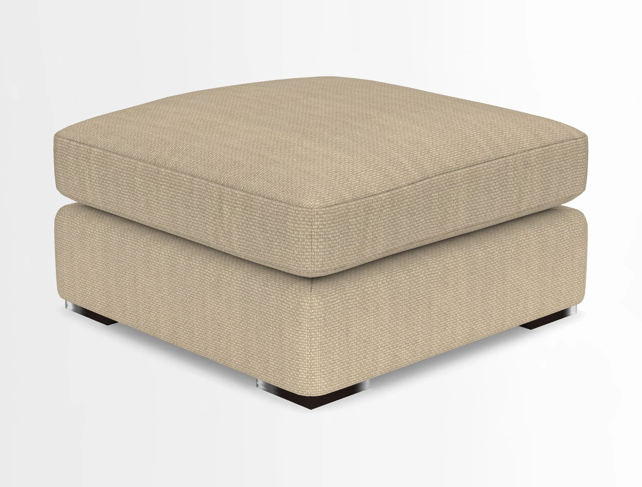Stockbridge Combi Footstool in Two Tone Plain Biscuit