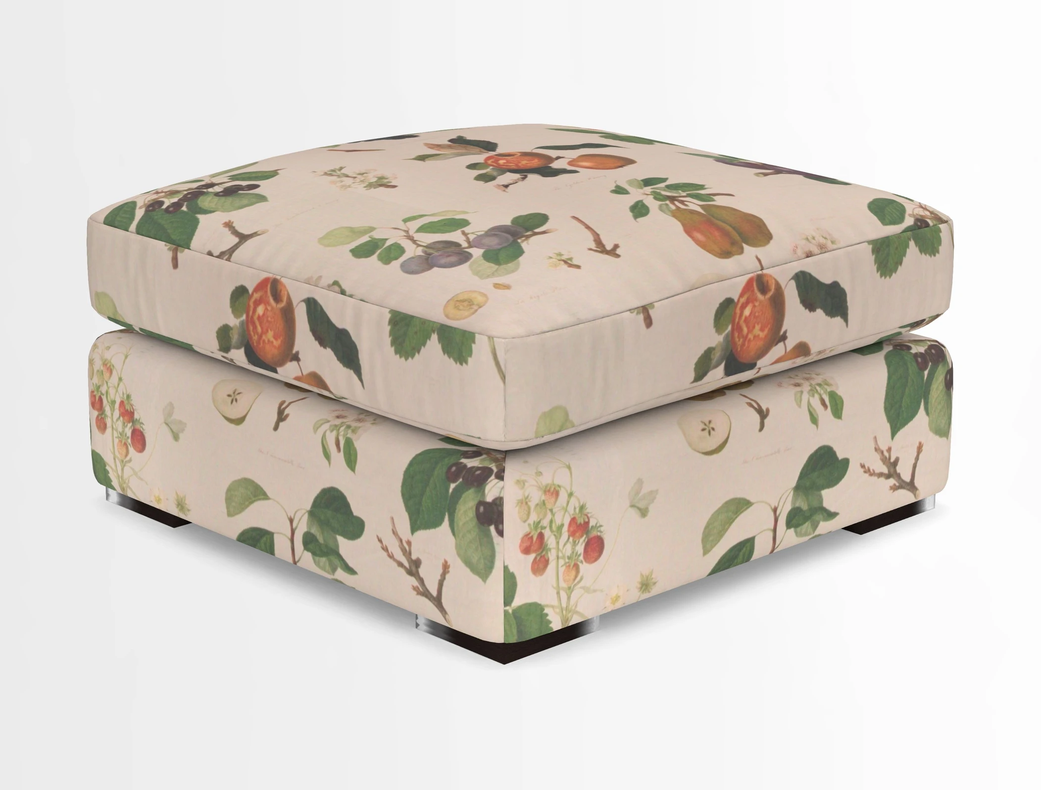 Stockbridge Combi Footstool in Two Tone Plain Biscuit