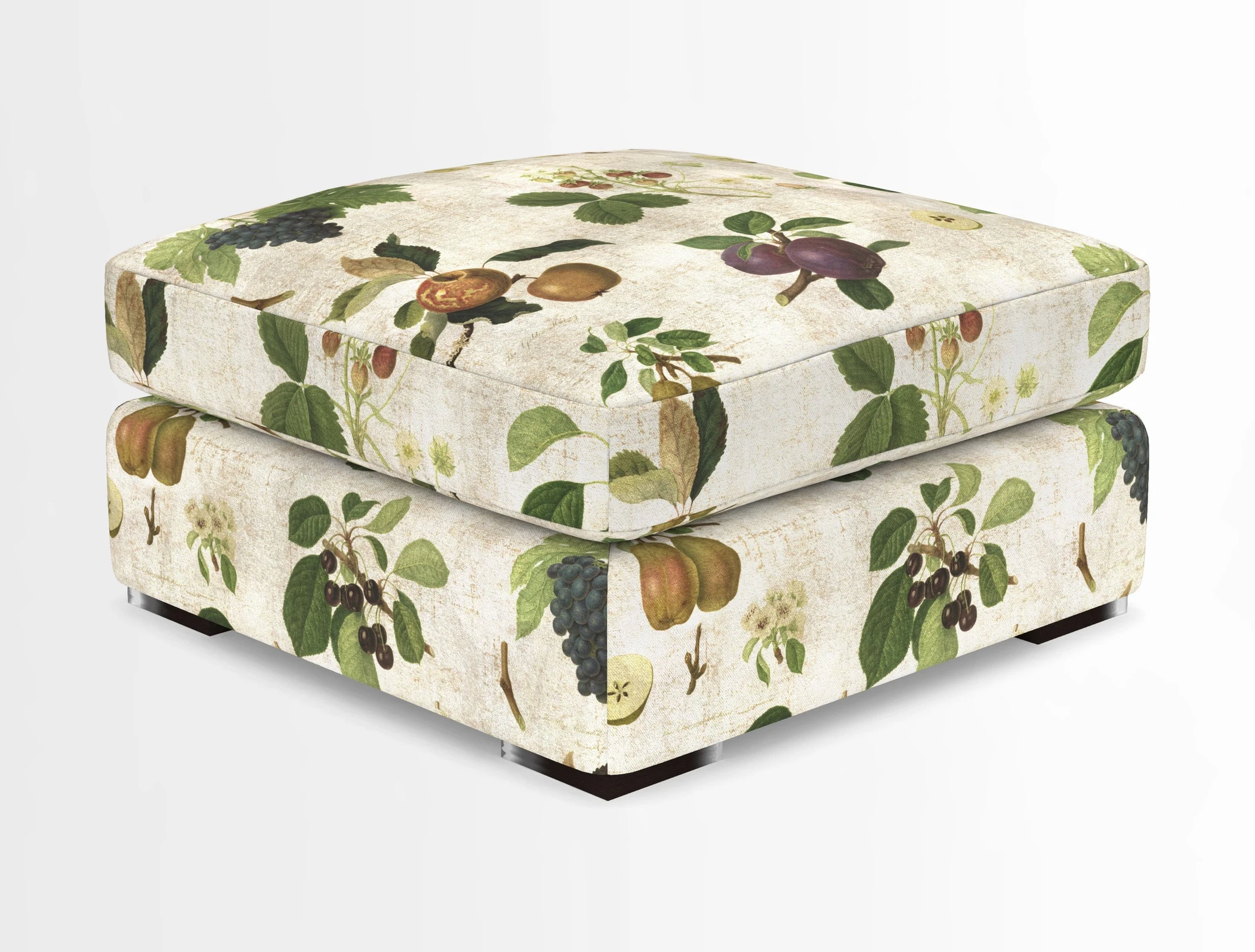 Stockbridge Combi Footstool in Two Tone Plain Biscuit