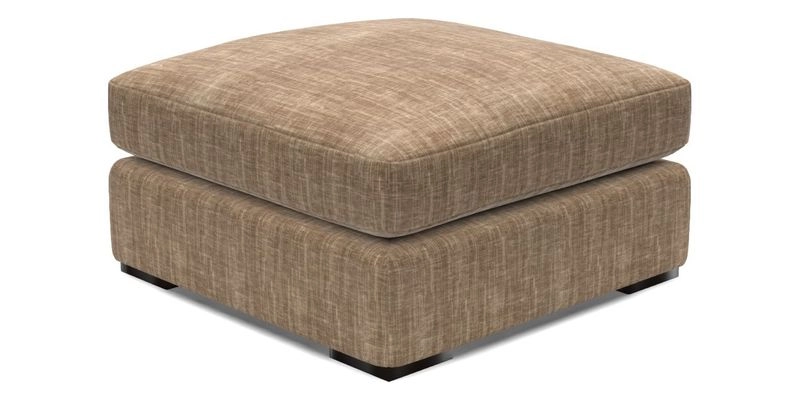 Stockbridge Combi Footstool in Two Tone Plain Biscuit