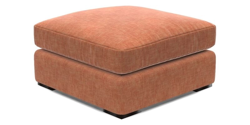 Stockbridge Combi Footstool in Two Tone Plain Biscuit