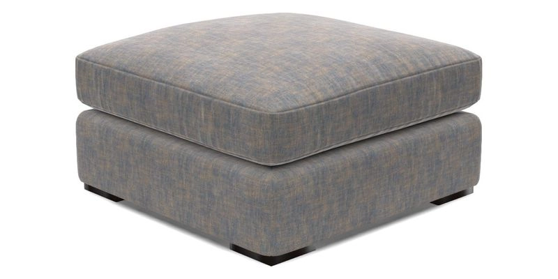 Stockbridge Combi Footstool in Two Tone Plain Biscuit