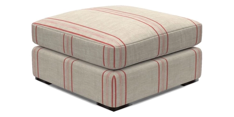 Stockbridge Combi Footstool in Two Tone Plain Biscuit