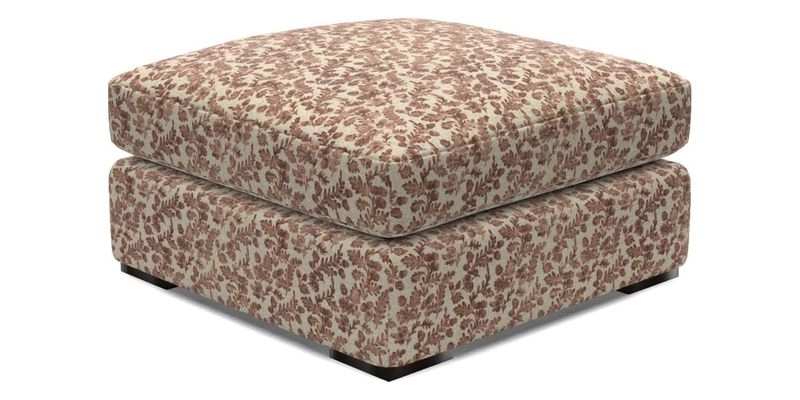 Stockbridge Combi Footstool in Two Tone Plain Biscuit