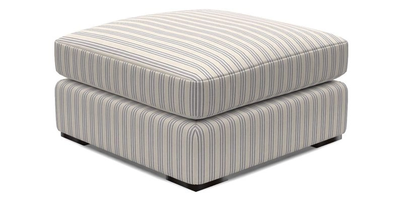 Stockbridge Combi Footstool in Two Tone Plain Biscuit