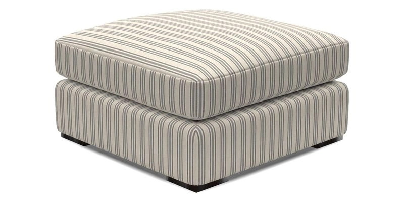 Stockbridge Combi Footstool in Two Tone Plain Biscuit