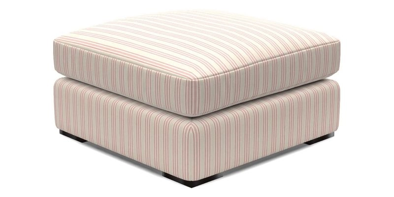 Stockbridge Combi Footstool in Two Tone Plain Biscuit