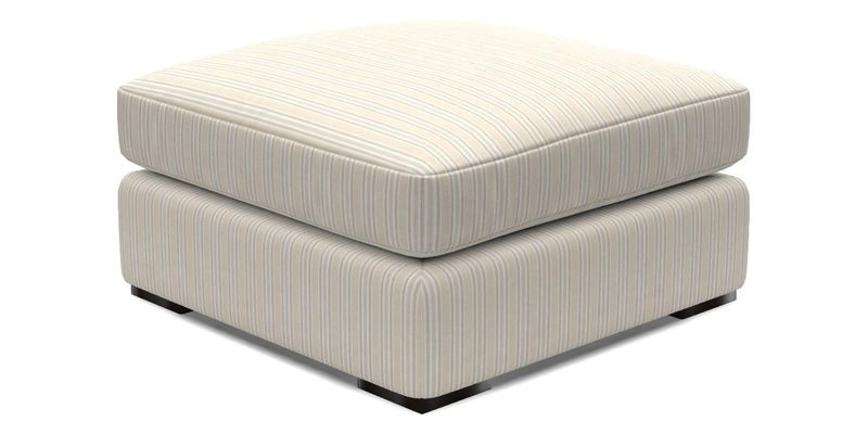 Stockbridge Combi Footstool in Two Tone Plain Biscuit