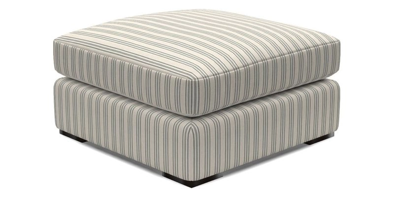 Stockbridge Combi Footstool in Two Tone Plain Biscuit