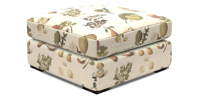 Stockbridge Combi Footstool in Two Tone Plain Biscuit