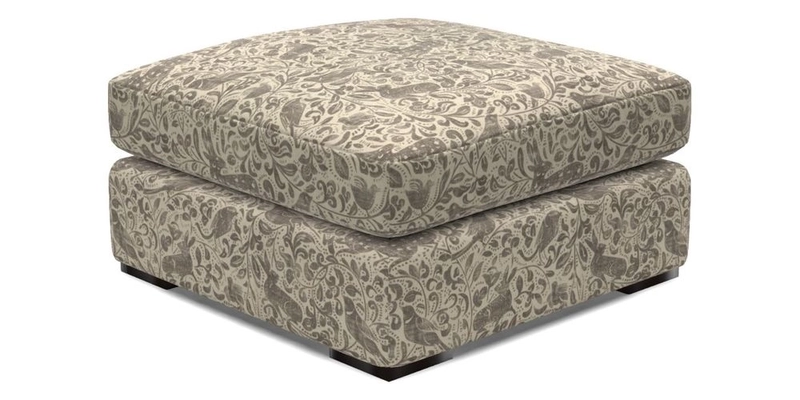 Stockbridge Combi Footstool in Two Tone Plain Biscuit