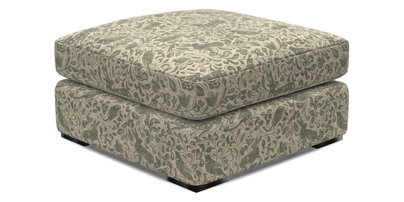 Stockbridge Combi Footstool in Two Tone Plain Biscuit