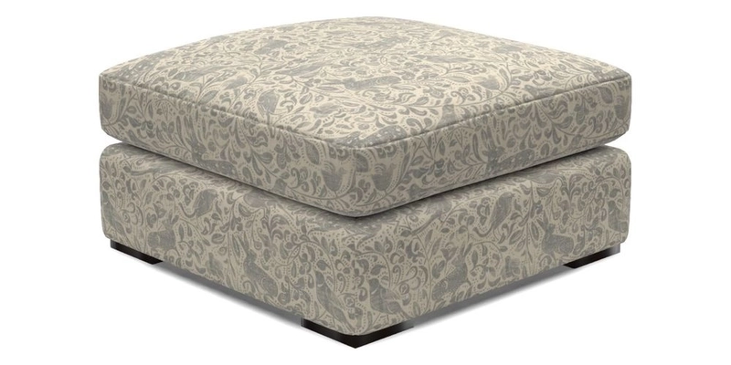 Stockbridge Combi Footstool in Two Tone Plain Biscuit