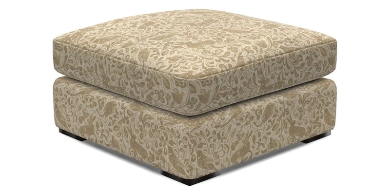Stockbridge Combi Footstool in Two Tone Plain Biscuit