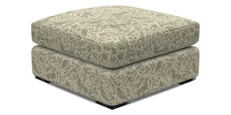 Stockbridge Combi Footstool in Two Tone Plain Biscuit