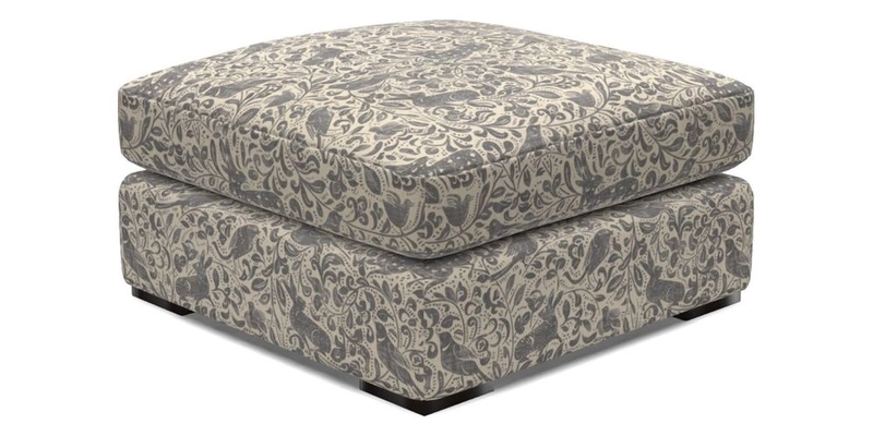 Stockbridge Combi Footstool in Two Tone Plain Biscuit