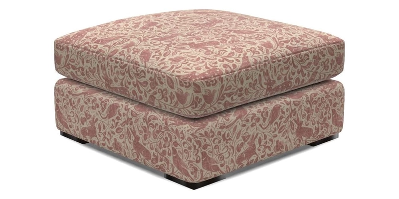 Stockbridge Combi Footstool in Two Tone Plain Biscuit