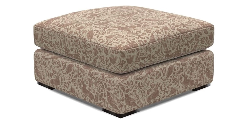 Stockbridge Combi Footstool in Two Tone Plain Biscuit