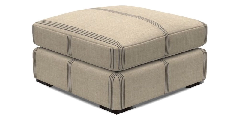 Stockbridge Combi Footstool in Two Tone Plain Biscuit