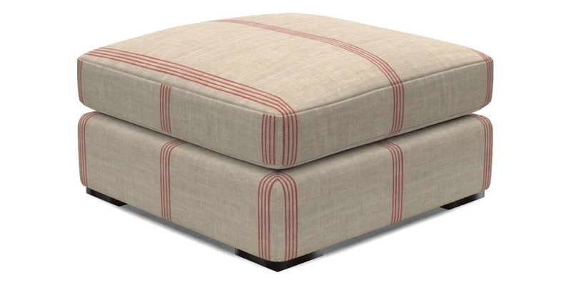 Stockbridge Combi Footstool in Two Tone Plain Biscuit