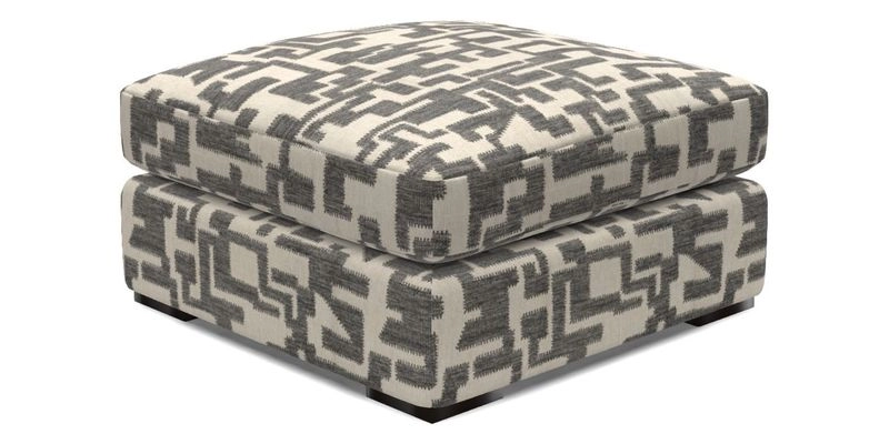 Stockbridge Combi Footstool in Two Tone Plain Biscuit
