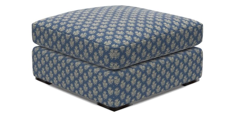 Stockbridge Combi Footstool in Two Tone Plain Biscuit