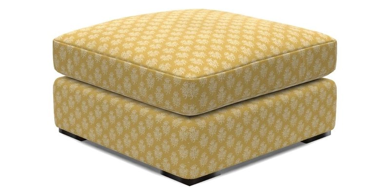 Stockbridge Combi Footstool in Two Tone Plain Biscuit
