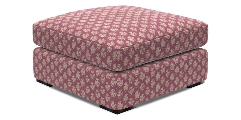 Stockbridge Combi Footstool in Two Tone Plain Biscuit