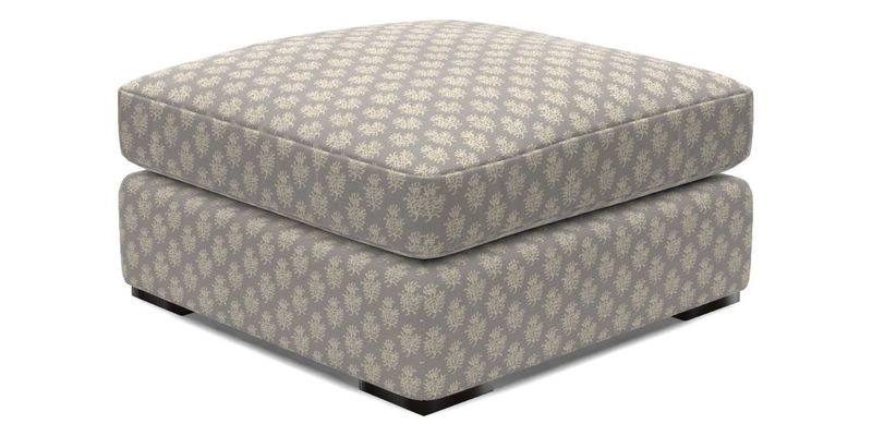 Stockbridge Combi Footstool in Two Tone Plain Biscuit